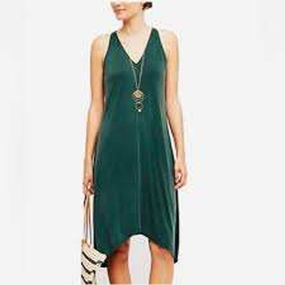 Dolan Collection Willa Dress Size S‎ V Neck Sleeveless Midi Green Stretch Halter
